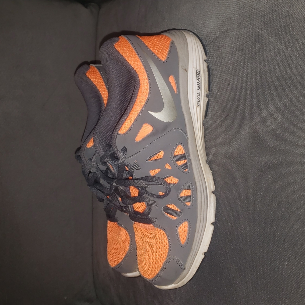 Nikes Grey and Orange